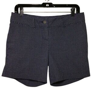 The Limited Shorts Women’s 6 Navy Blue White Tailored Chino Micro Polka Dot